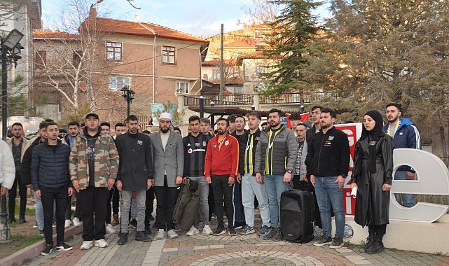 Emet'te Fenerbahçe, Galatasaray ve Beşiktaş taraftarları terörü lanetledi