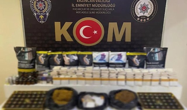 Erzincan'da kaçak sigara operasyonu