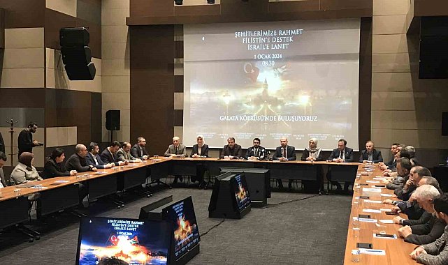 Galata Köprüsü'nde gerçekleştirilecek "Şehitlerimize Rahmet, Filistin'e Destek" yürüyüşü için vatandaşlara buluşma çağrısı