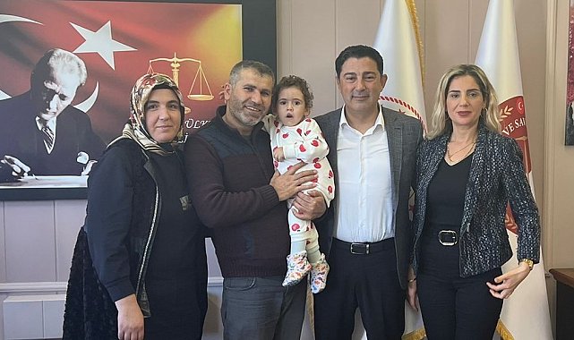 İzmir'e tayini çıkan Başsavcıya Zehra bebekten veda ziyareti