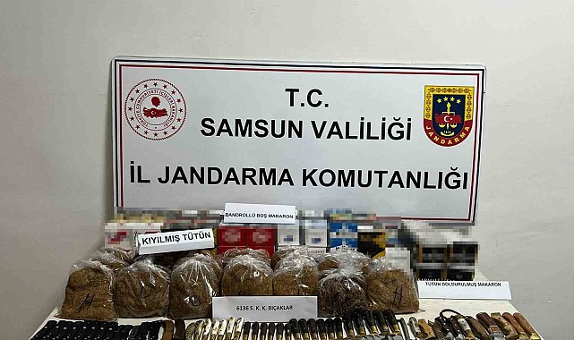 Jandarma tütün mamulleri ele geçirdi