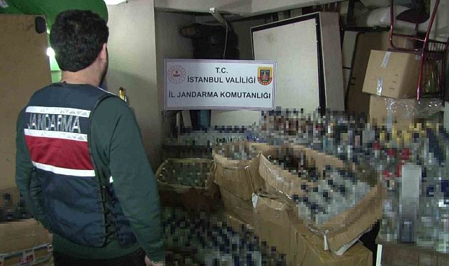 Kartal'da jandarma ekipleri 5 bin 750 litre sahte alkol ele geçirdi
