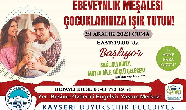 KAYMEK'ten 'Ebeveynlik Meşalesi: Çocuklarınıza Işık Tutun' Eğitim Programı