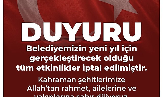 Kuşadası Belediyesi düzenleyeceği tüm yılbaşı etkinliklerini iptal etti