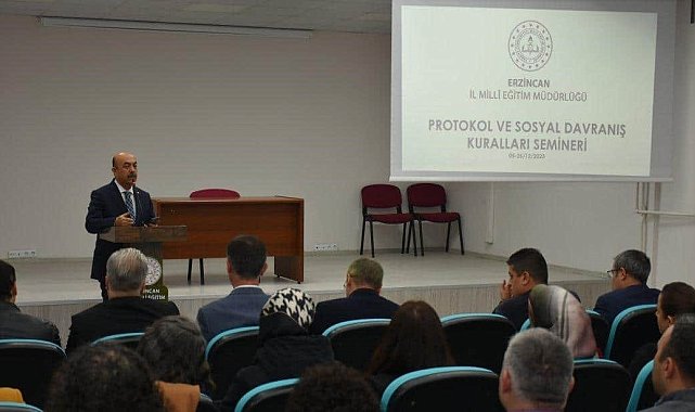 Okul ve kurum yöneticilerine "Protokol ve Sosyal Davranış Kuralları" konulu seminer