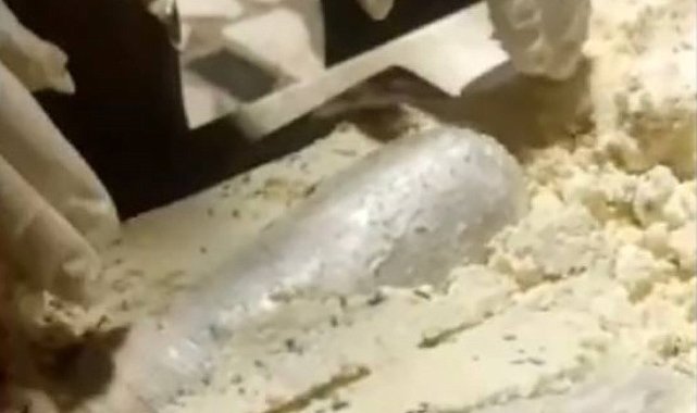 Osmaniye'de peynir bidonunun içerisinde uyuşturucu madde ele geçirildi