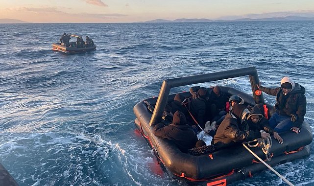 Sal ve lastik botlarda can pazarı: İzmir açıklarında 96 göçmen kurtarıldı