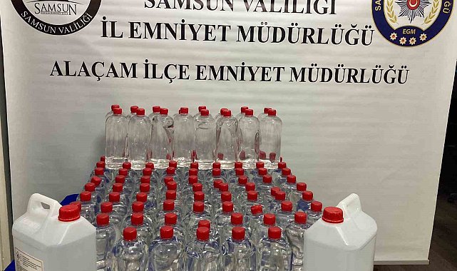 Samsun'da 160 litre etil alkol ele geçirildi
