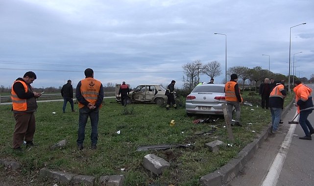 Samsun'da iki otomobil çarpıştı: 3 yaralı