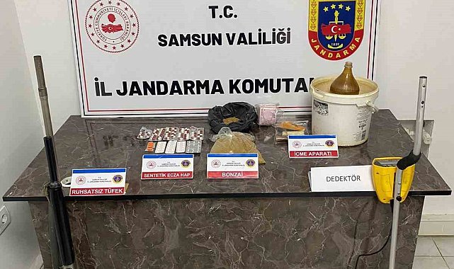 Samsun'da jandarma 500 gram bonzai ele geçirdi