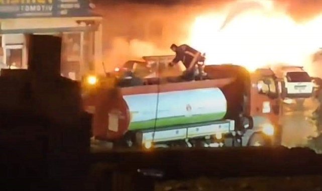 Sanayi sitesinde oksijen tüpü patladı: 2 iş yeri zarar gördü