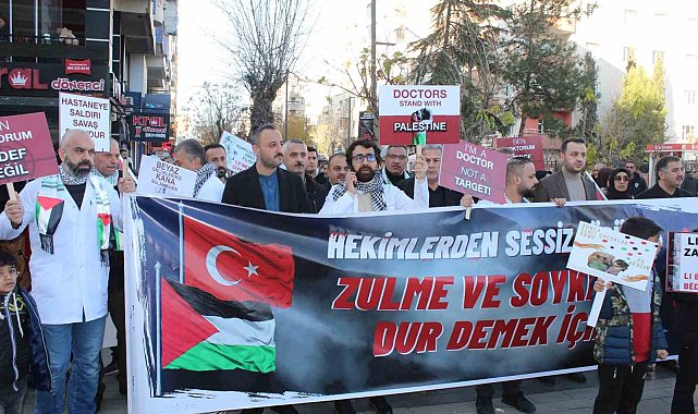 Siirt'te sağlık çalışanları 7 haftadır Filistin'e destek için 'sessiz yürüyüş' yapıyor