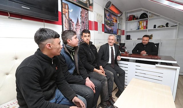 Tahmazoğlu Mesleki Eğitim öğrencileri ile bir araya geldi