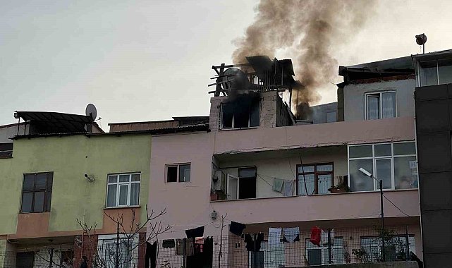 Trabzon'da binada yangın