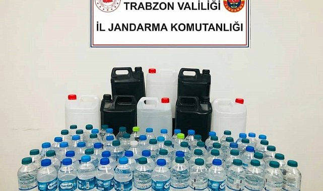 Trabzon'da yılbaşı öncesi jandarmadan sahte alkollü içki operasyonu