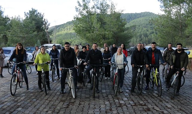 Ula'da öğretmenler bisiklet şehrinde bir araya geldi