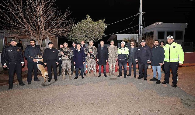 Vali Varol nöbette olan ekiplerin yeni yılını kutladı