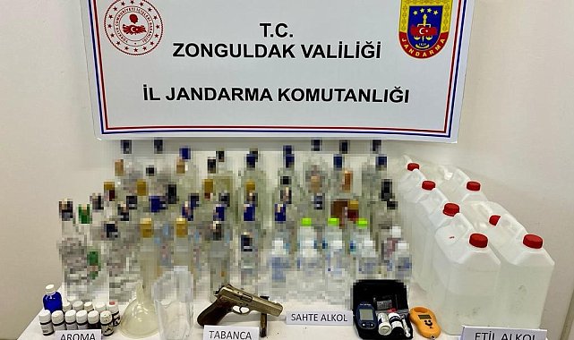 Yılbaşı öncesi jandarmadan operasyon, litrelerce sahte alkol ele geçirildi