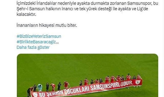 Yüksel Yıldırım: "Samsunspor ligde kalacaktır"