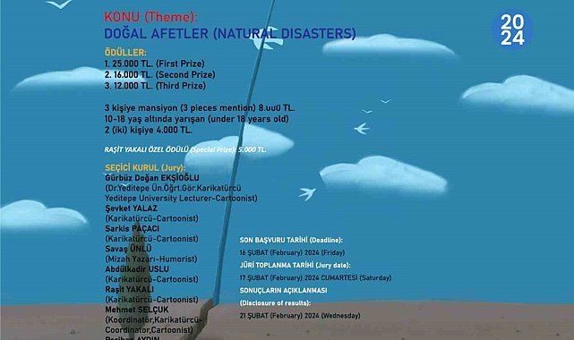 5. Uluslararası Karikatür Yarışması "Doğal Afetler" temasını işleyecek