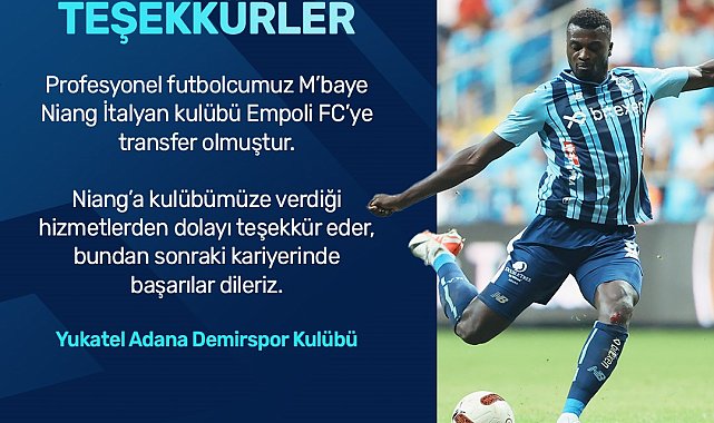 Adana Demirspor'da M'Baye Niang ile yollar ayrıldı