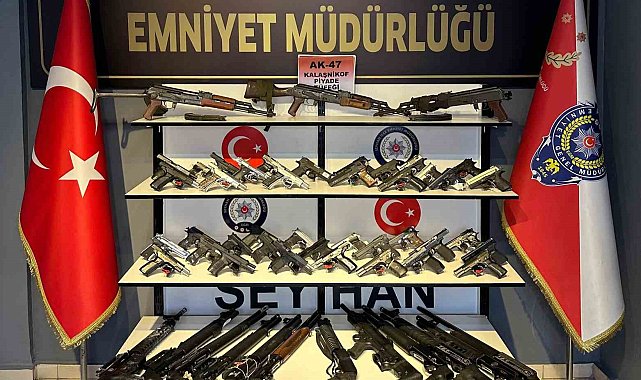Adana'da 65 ruhsatsız silah ele geçirildi, 21 kişi tutuklandı