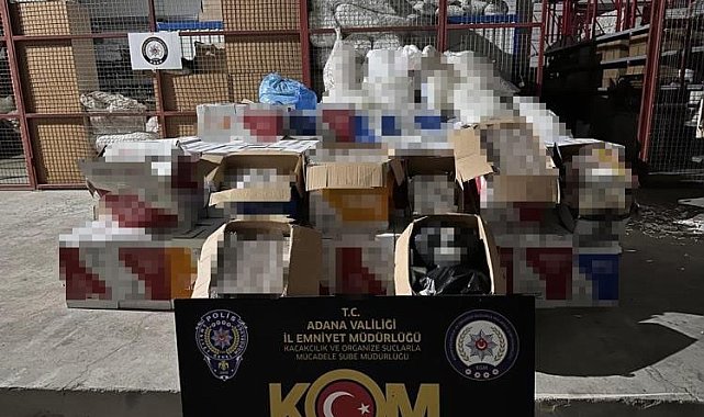 Adana'da gümrük kaçağı 5 milyon 670 bin makaron ele geçirildi