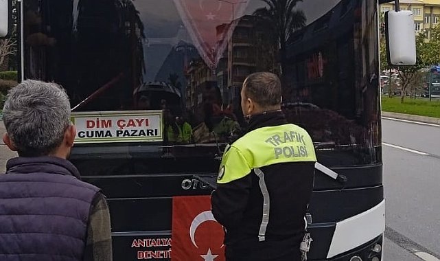 Alanya'da halk otobüslerine 38 bin 76 lira para cezası