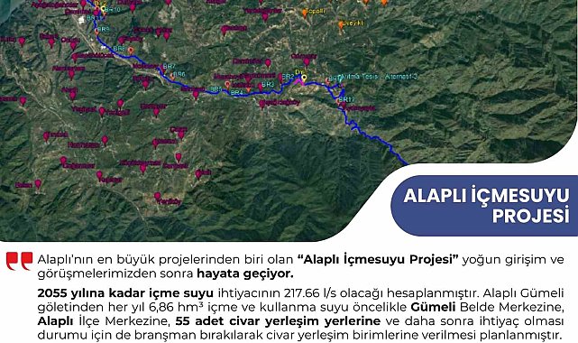 Alaplı'da 30 yıllık içme suyu sona gelindi