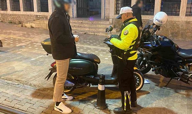 Antalya'da motosiklet ve motorlu bisiklet denetimi