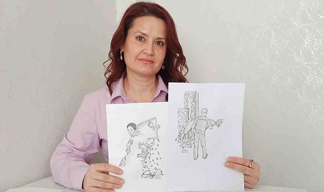 Asrın felaketi Kahramanmaraş depremini resimlerine yansıttı
