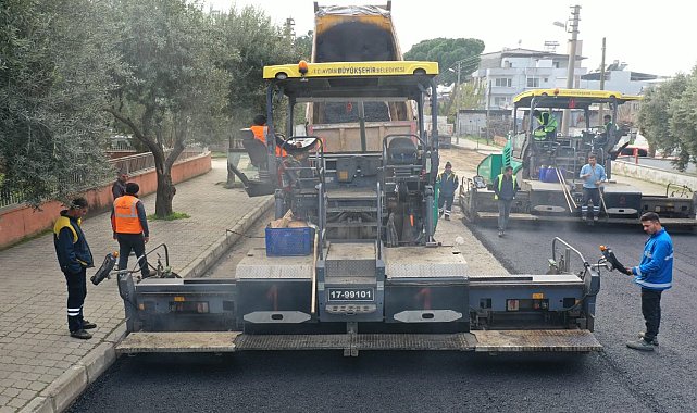 Aydın Büyükşehir Belediyesi'nden 21 noktada yol çalışması