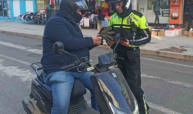 Bafra'da motosiklet denetimi