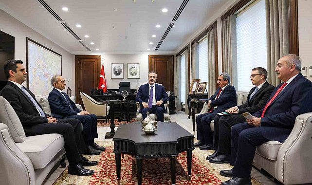 Bakan Fidan Irak Türkmen Cephesi Başkanı Turan'ı ağırladı