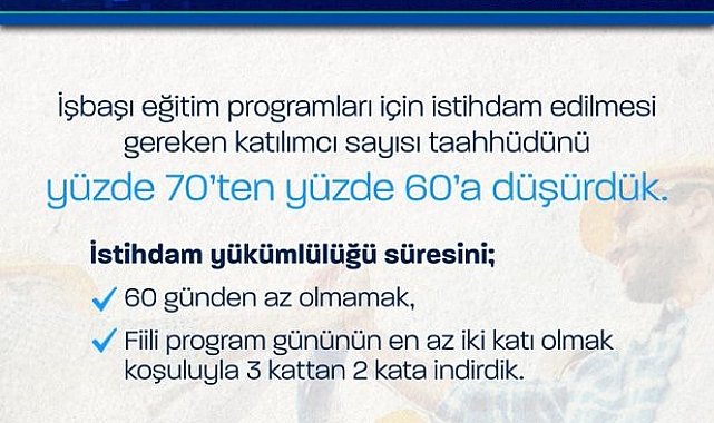 Bakan Işıkhan: "İşbaşı Eğitim Programı'nda yeni bir düzenlemeyi hayata geçiriyoruz"