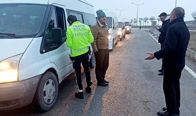 Bayburt'ta okul servis araçları denetleniyor