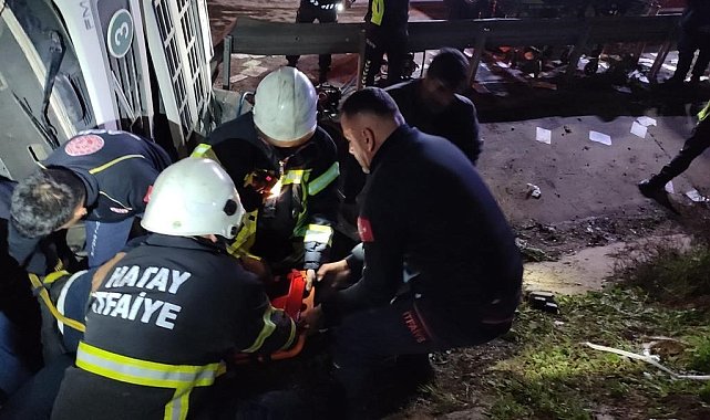 Belen'de ağır tonajlı araç kazası: 1 yaralı