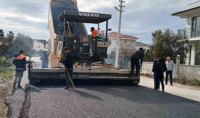 Bodrum Mumcular'da Sıcak Asfalt Çalışması