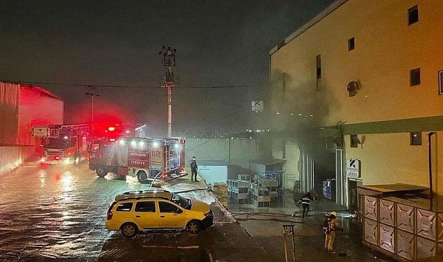 Boya fabrikasında yangın