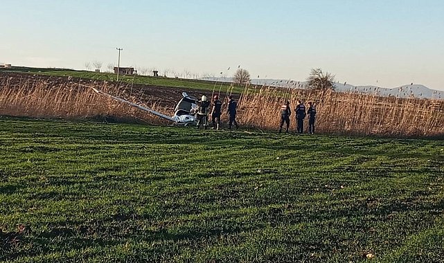 Bursa'da eğitim uçağı mecburi iniş yaptı...Pilot hafif yaralı