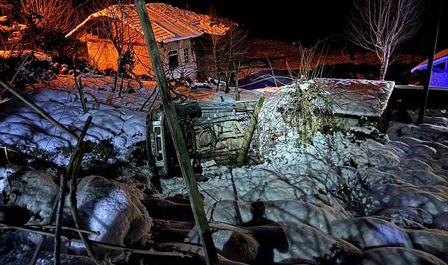 Buzdan kayan araç çay bahçesine yuvarlandı: 1 ölü