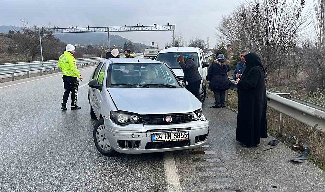 Buzlanma kazaya sebep oldu, vatandaşlar yara almadan kurtuldu