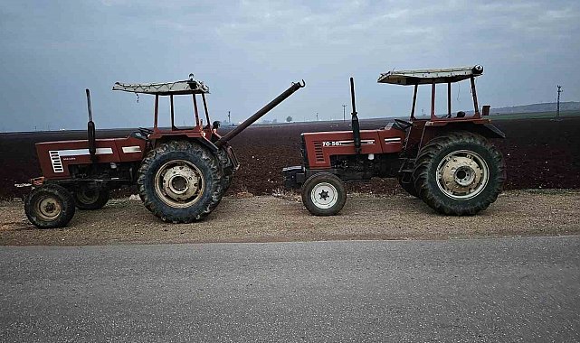Çalınan iki traktör için 45 kilometrelik mesafede 100'den fazla kamera kaydı incelendi