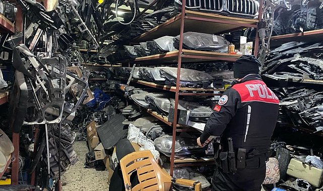 Çıkma araç parçası satan iş yerleri denetlendi