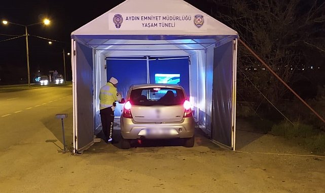 Çine'de sürücüler 'yaşam tüneli' ile bilgilendiriliyor