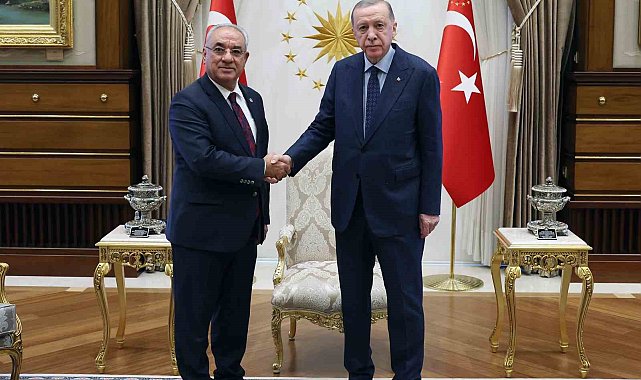 Cumhurbaşkanı Erdoğan, DSP Genel Başkanı Aksakal&#039;ı kabul etti