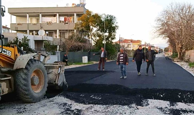 Dalaman'da sıcak asfalt çalışmaları sürüyor