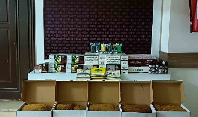 Didim'de bir işyerine kaçak sigara baskını