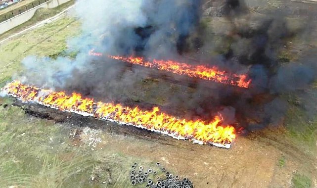 Diyarbakır'da 23 ton uyuşturucu yakıldı