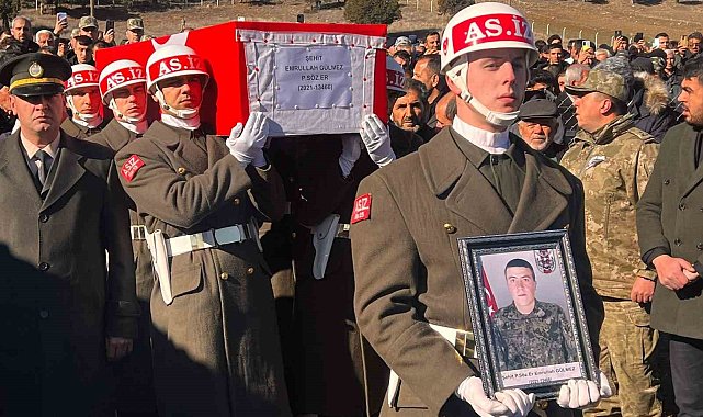 Doğum gününe 5 gün kala şehit olan Gülmez, son yolculuğuna uğurlandı